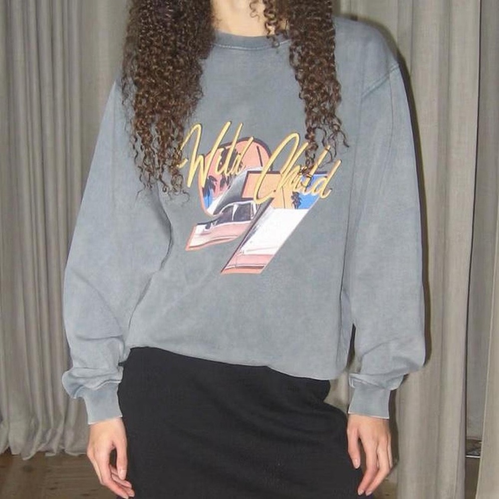 Djerf Avenue Wild Child Graphic Crewneck Sweater
